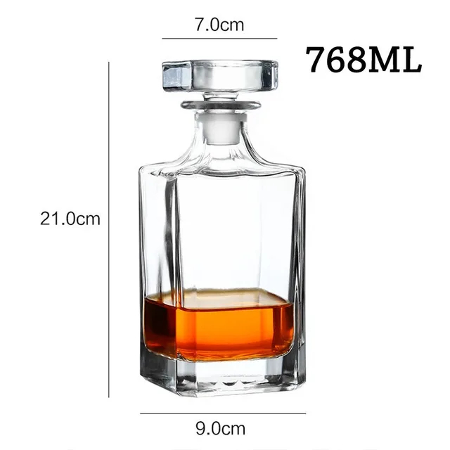 Luxury Whiskey Bottle Wine Bottle Whiskey Decanter Alcohol Container Pourer Wine Carafe Crystal Glass Home Bar Red Wine Bottle C