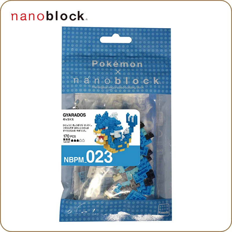 Nanoblock Покемон Пикачу NBPM 023 Gyarados 170 шт. аниме мультфильм алмаз мини микро блок