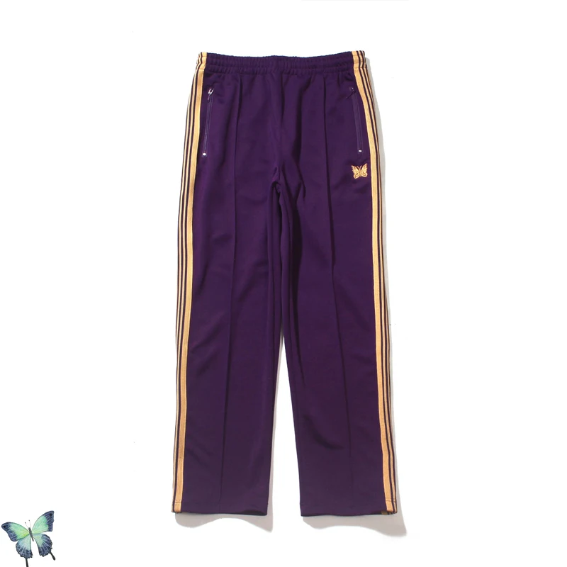 

AWGE Embroidery Butterfly Drawstring Trousers Sweatpants Men Women AWGE High Quality Striped Sweatpants Casual Trousers