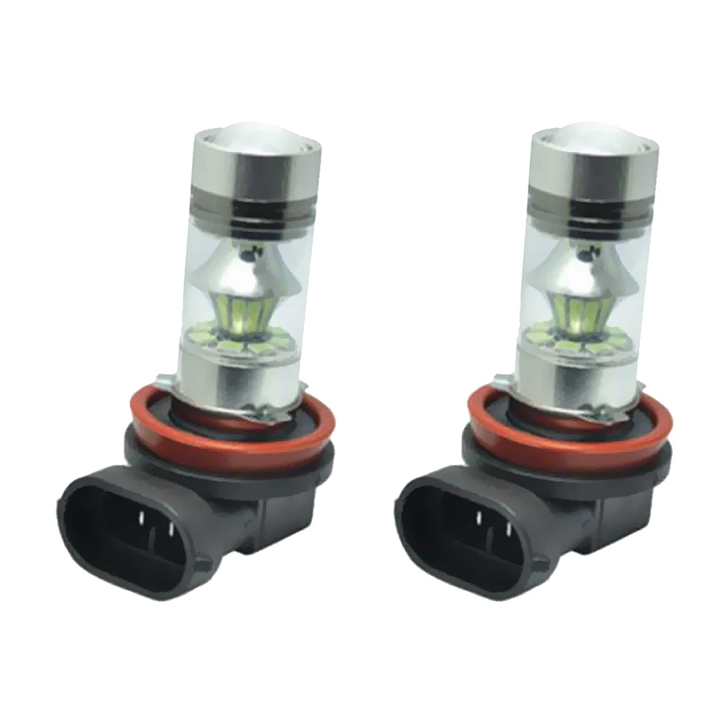 2 Piece H11 H8 100W LED 8000K ICE BLUE 2323 Projector Fog Driving Light Bulb