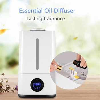 

4.8L Humidificador Air Purifier Humidifier Aroma~ Diffuser Remote Control LCD Screen Mist Maker Fogger Timing Air Purifier Home