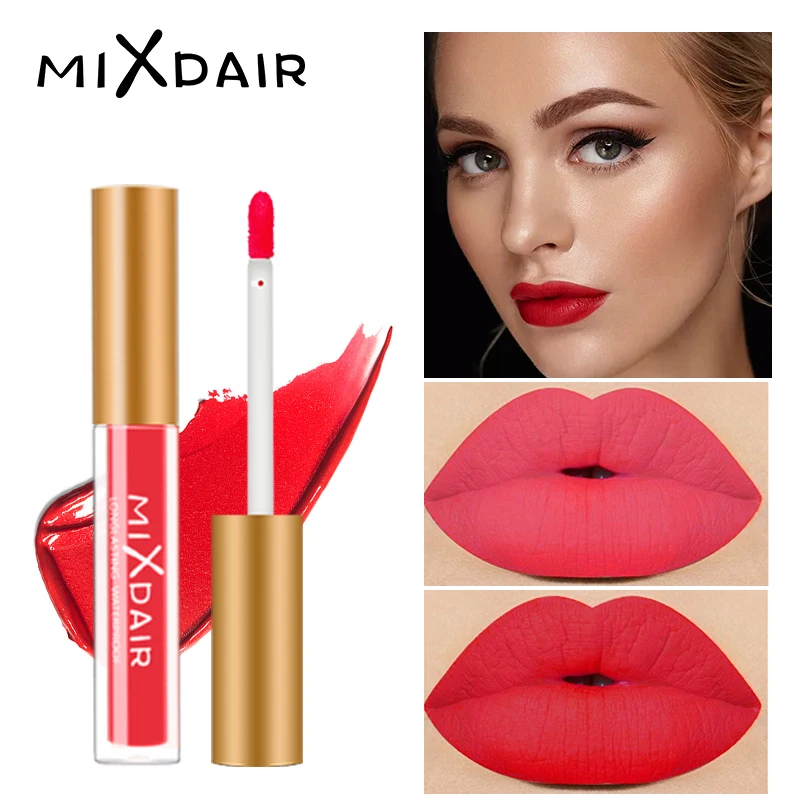 MIXDAIR D2867 водостойкая матовая губная помада для губ, тинт для макияжа, сексуальная губная помада телесного цвета, Стойкий матовый блеск для губ, косметика для красоты