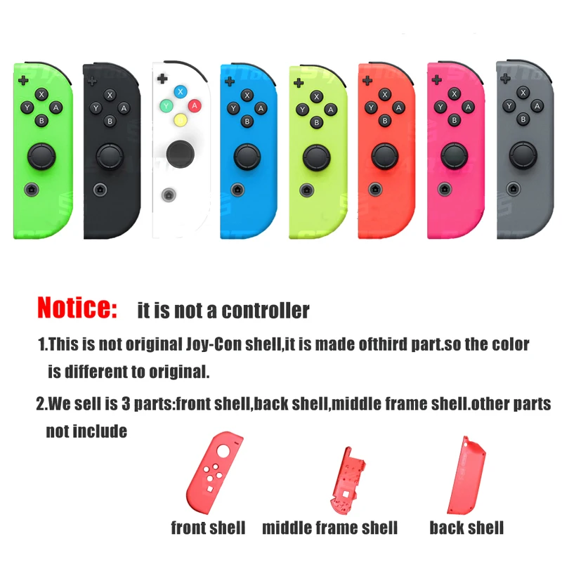 Сменный чехол накладка для shand Switch NS Joy Con контроллера JoyCons зеленый розовый белый