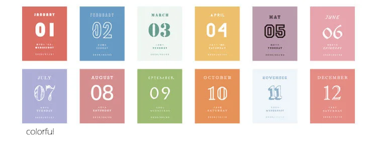Kawaii милый мини небольшой календарь с заметками Pad расписание творческие даты напоминание расписание планировщик Bullet Journal sl2141 - Цвет: colorful