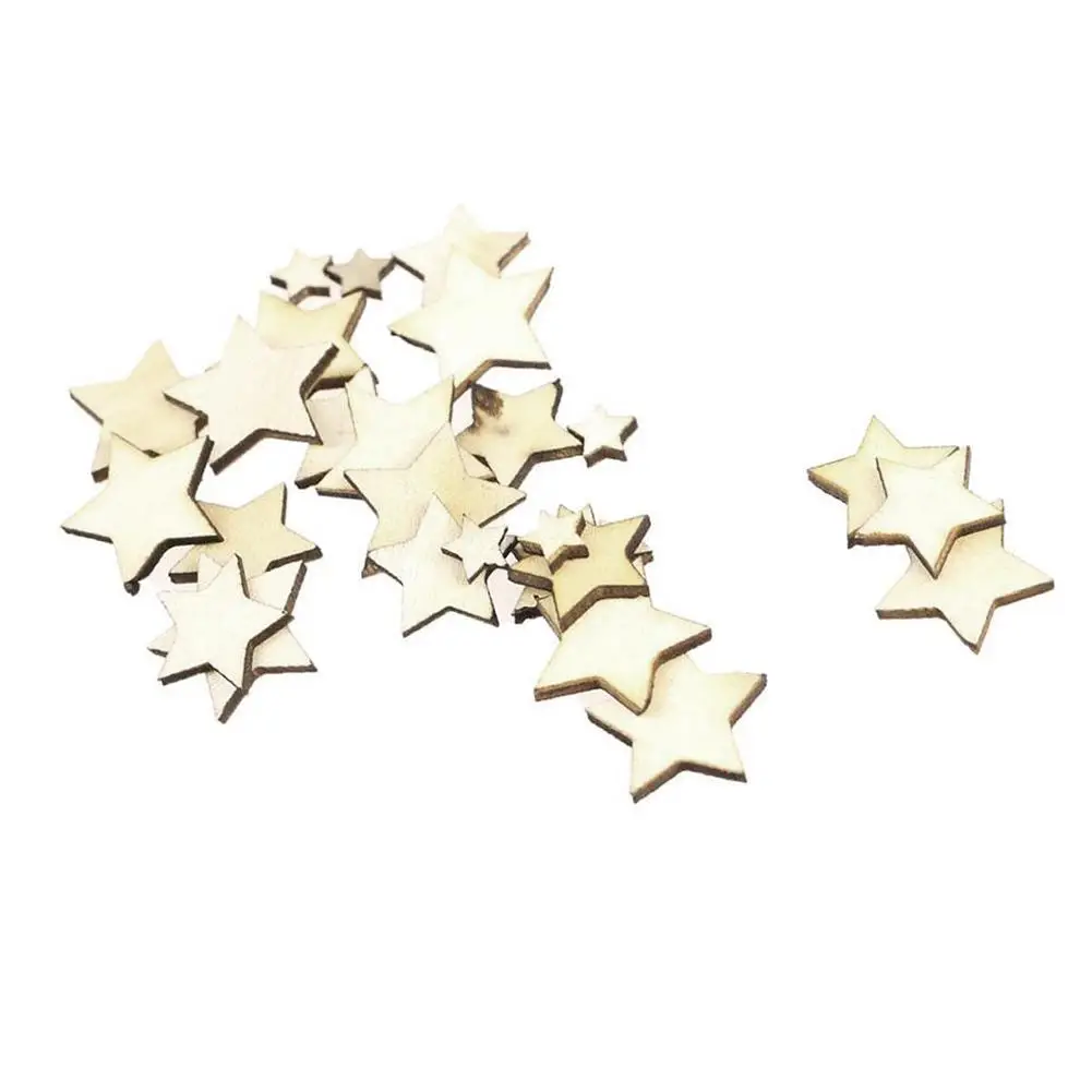 

A Pack Of 50 Five-pointed Star Logs Non-porous Buttons Size Mixed W6G5