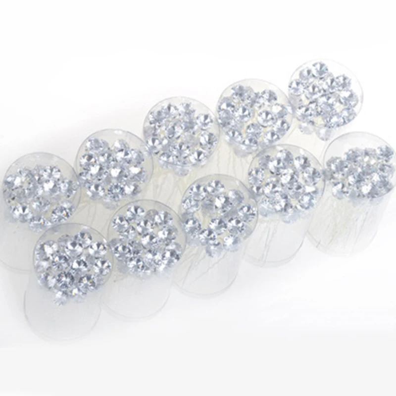 hair clips for women 20pcs Women Flower Hairpin Stick Wedding Bridal Crystal Pearl Hairpin U Shaped Hair Clip Barrettes Hair Accessories Wholesale bow hair clip