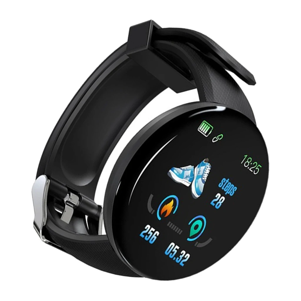 D18 Смарт часы мужские кровяное давление круглые Bluetooth умные женские