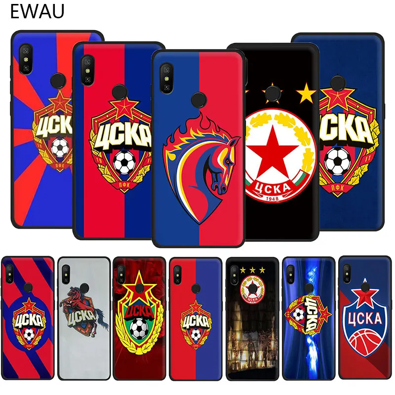 

EWAU PFC CSKA Moscow Football Team Soft TPU phone cover case for Xiaomi Redmi Note 4 4X 5 6 7 8 Pro 5A Prime