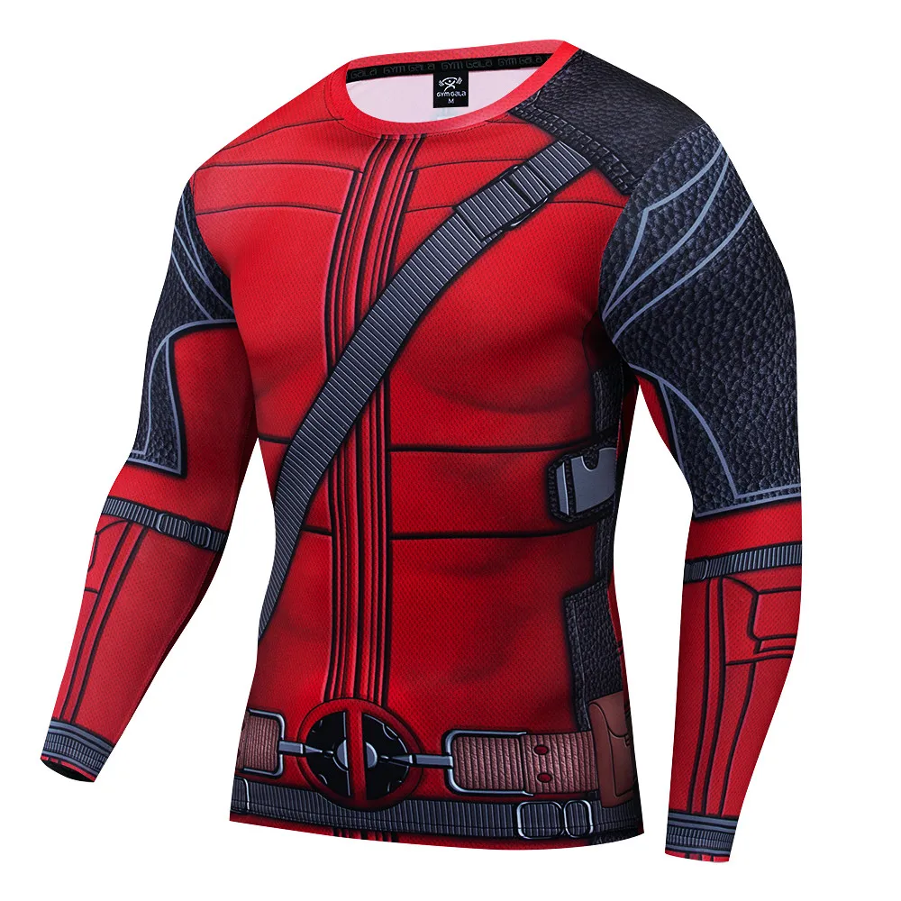

Avengers 3 Captain Funny Deadpool 3D Printed T shirts Men Compression Shirts 2019 New Tops For Men BodyBuilding Clothes