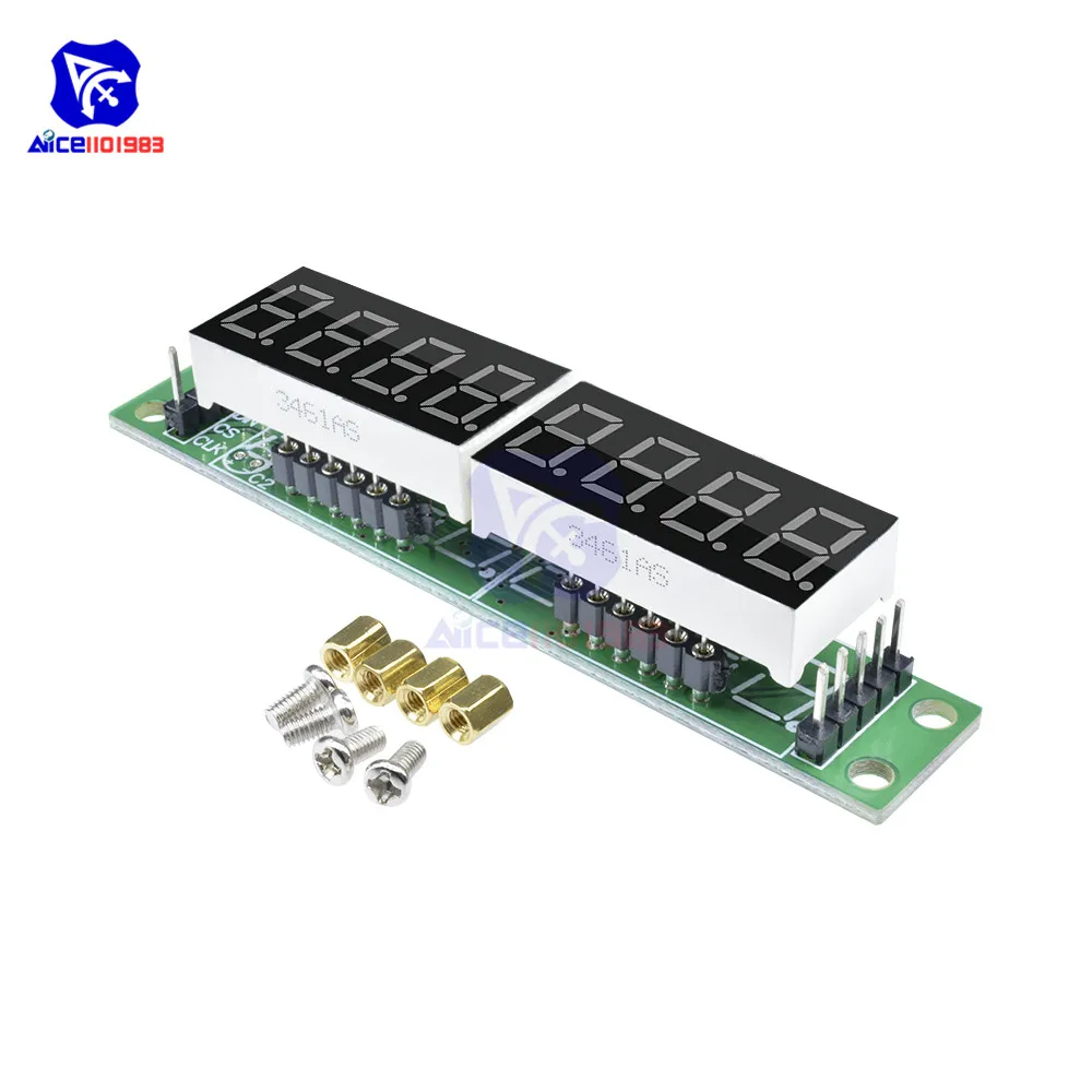 MAX7219 8 Digit LED Tube Display Control Module For Arduino 3.3V 5V Microcontroller Serial Driver 7-segment