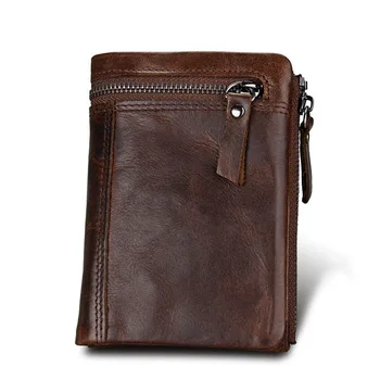 

Mens Wallet Leather Genuine Rfid Wallet Men Crazy Horse Coin Purse Short Male Card Holder Perse PORTFOLIO Portomonee Male Walet