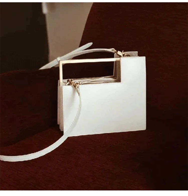 Роскошная маленькая квадратная сумка с металлической ручкой для женщин, Высококачественная сумка через плечо из искусственной кожи, женская модная многоинтервальная сумка