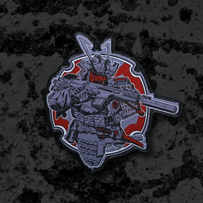 

TACTICAL ARMOR SAMURAI Embroidery Patches Morale Tactical Chapter Clothes Backpack Striped With Hook And Loop Badge DIY Patch
