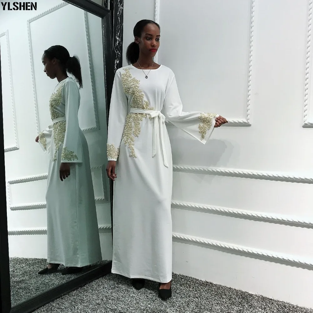 2020 Eid Mubarak Abaya Dubai Muslim Dress Women Embroidery Ramadan Robe Kaftan Islamic Clothing African Dresses Abayas for Women 27