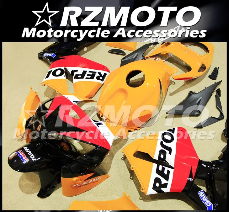 4 подарки ABS мотоцикл полный обтекатель комплект подходит для CBR600RR F5 2005 2006 05 06 cbr600 600RR тела набор оранжевый