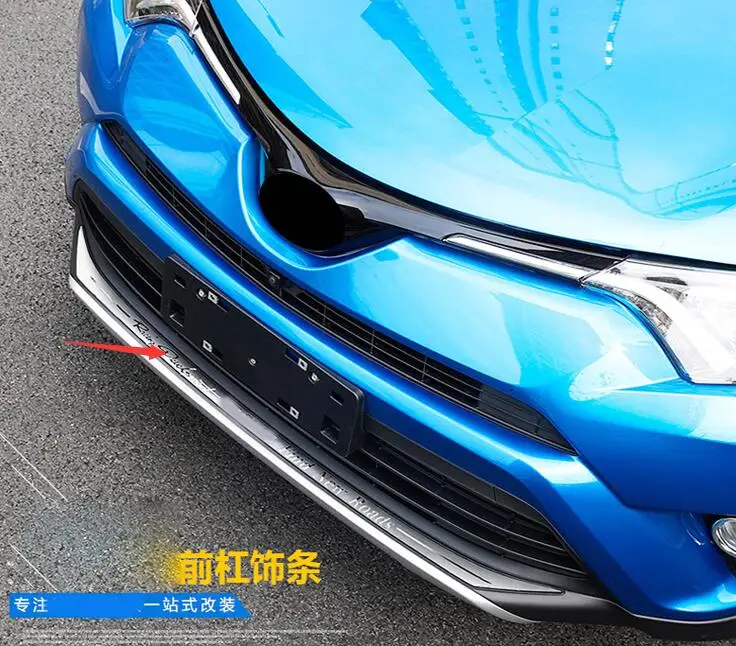 

Car styling high quality stainless steel Front Rear Bumper Cover Trim For Toyota RAV4 2016 2017 2018