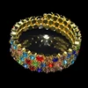 Ladies Crystal Rhinestone Bracelet Bangle Adjustable Wide Cuff Bracelet Bride Crystal Stretch Bracelet Jewelry for Women's Gifts 1