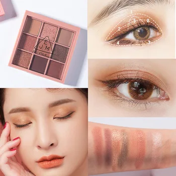 

Matte gel glitter lazy eyeshadow palette can be used for beauty makeup and eyeshadow easy to wear gloss brighten skin tone