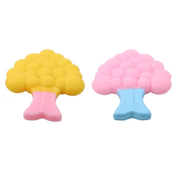 

Baby Tree Shape Teether Toy Safety Silicone Teething Toy Toddler Chewable Teether Chew Pendant Necklace Nursing Toys Dental Care