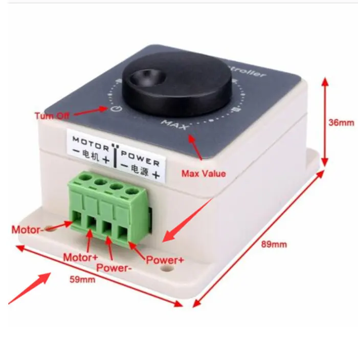 PWM 12 V-48 V 20A DC регулируемая скорость двигателя регулятор переключатель QP2