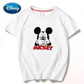 

Disney Fashion Mickey Mouse Cartoon Letter Print Cute Couples Unisex Women T-Shirt O-Neck Pullover Short Sleeve Tee Top 11 Color