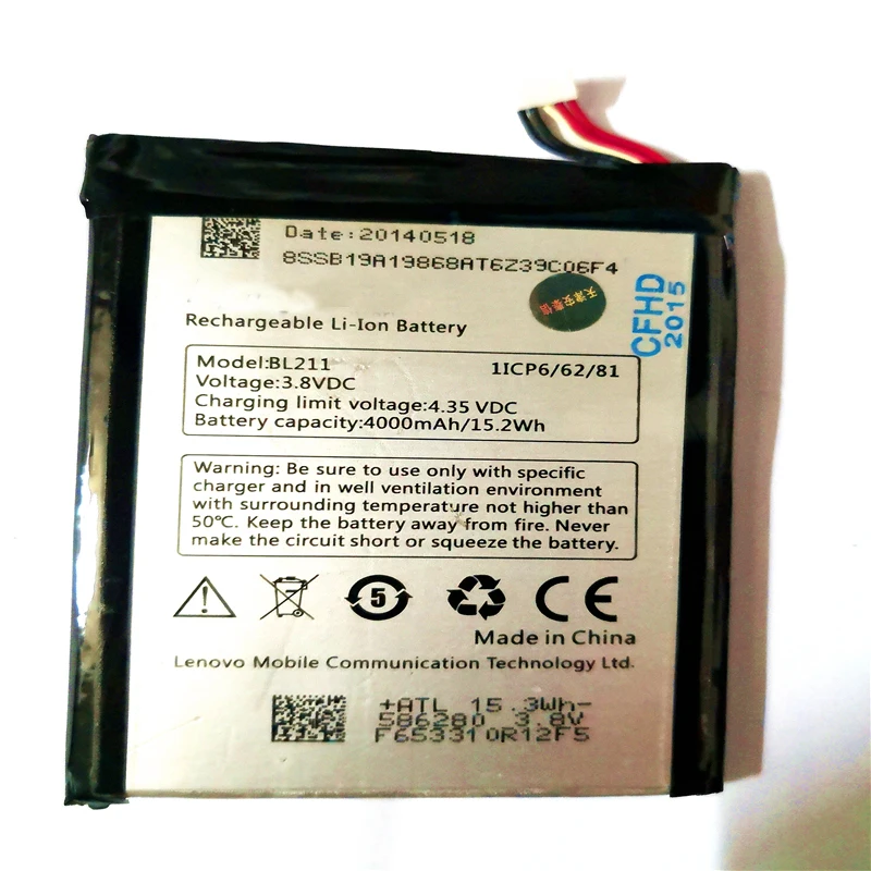 3 8 V 4000 мА/ч BL211 сотовый телефон batteryFor Lenovo P780-металл-гидридное аккумуляторное
