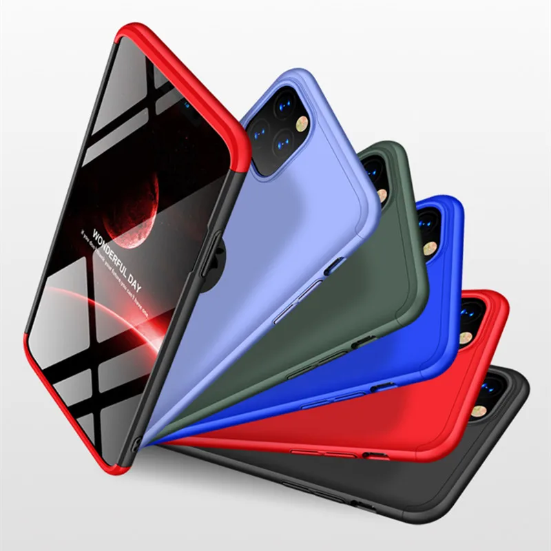 10 шт./лот, защитный чехол для iPhone 11/11 Pro/11 Pro Max 360, полностью противоударный жесткий чехол из поликарбоната