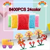 Yantjouet 8400pcs magic Water Sticky Beads 350pcs/color Children Beads 24colors Crystal Color Puzzle Aqua for Kids Gift Toys ► Photo 1/6
