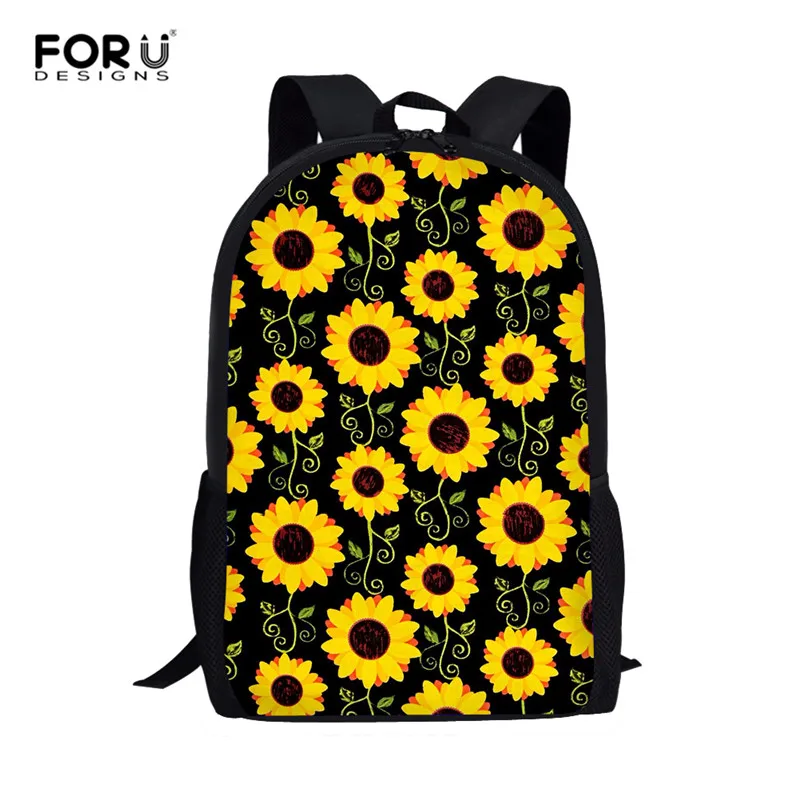 FORUDESIGNS/Милые Подсолнухи, легкие рюкзаки для девочек, школьные сумки, Набор детских книжных сумок, детский школьный рюкзак, mochila escolar - Цвет: Z5165C
