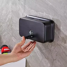 LIUYUE дозаторы жидкого мыла Черный Нержавеющая сталь настенный душ кухня ванная комната отель мыло для рук коробка 1200 мл