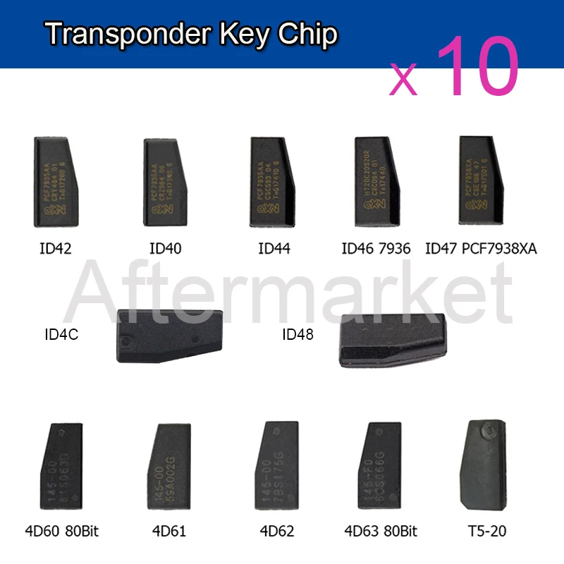 KEYECU 10x транспондер Автомобильный ключ чип 4D60 4D63 80bit 4D61 4D62 ID40 ID42 ID44 ID46 PCF7936 ID47 PCF7938XA