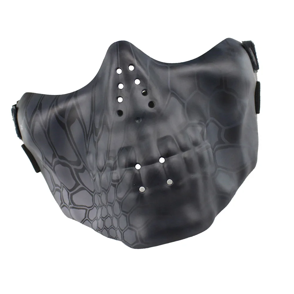 Череп воздушные маски охотничий рыцарь полумаска эластичная повязка на голову маска для рта Нижняя защита Маскарадная маска для косплея