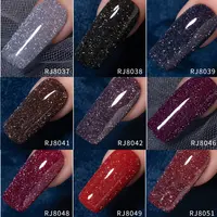 RS NAIL10ml Sparkling Gel Nail Polish Reflective Glitter Gel Semi Permanent Nail Art Varnish For Manicures Need Base Top Coat 2