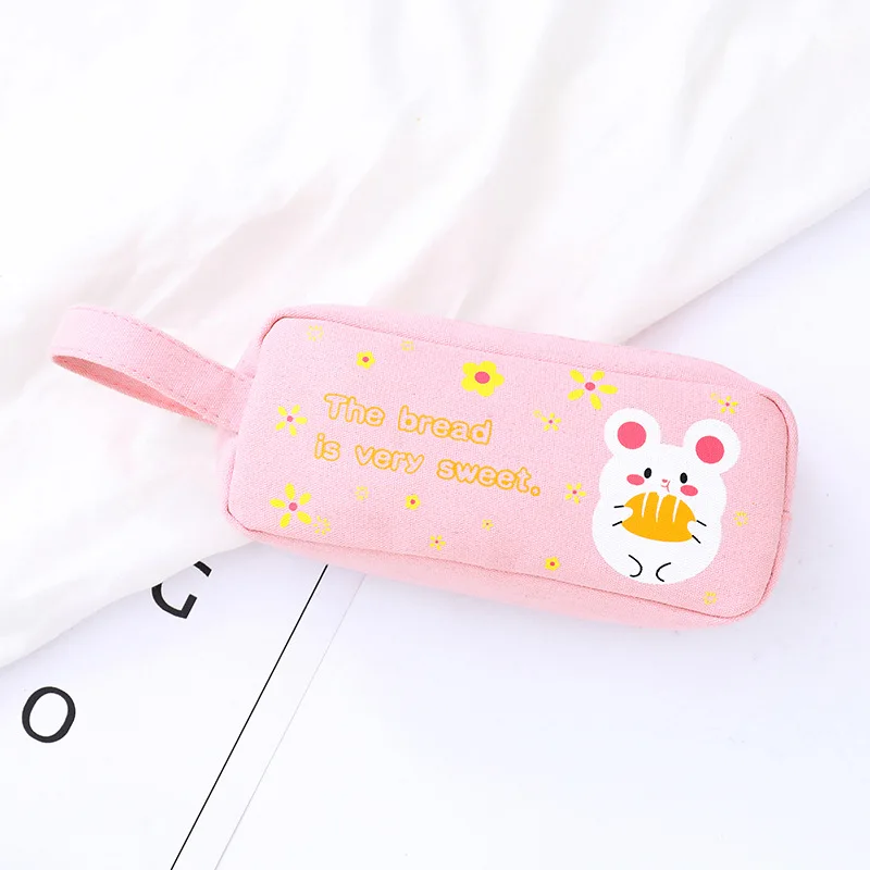 Холщовый чехол-карандаш Kawaii estuche escolar, простой, стильный, милый, школьный пенал, школьные принадлежности