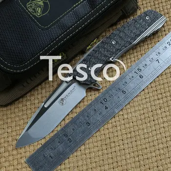 

Python 2 folding knife M390 steel folding knife titanium alloy handle