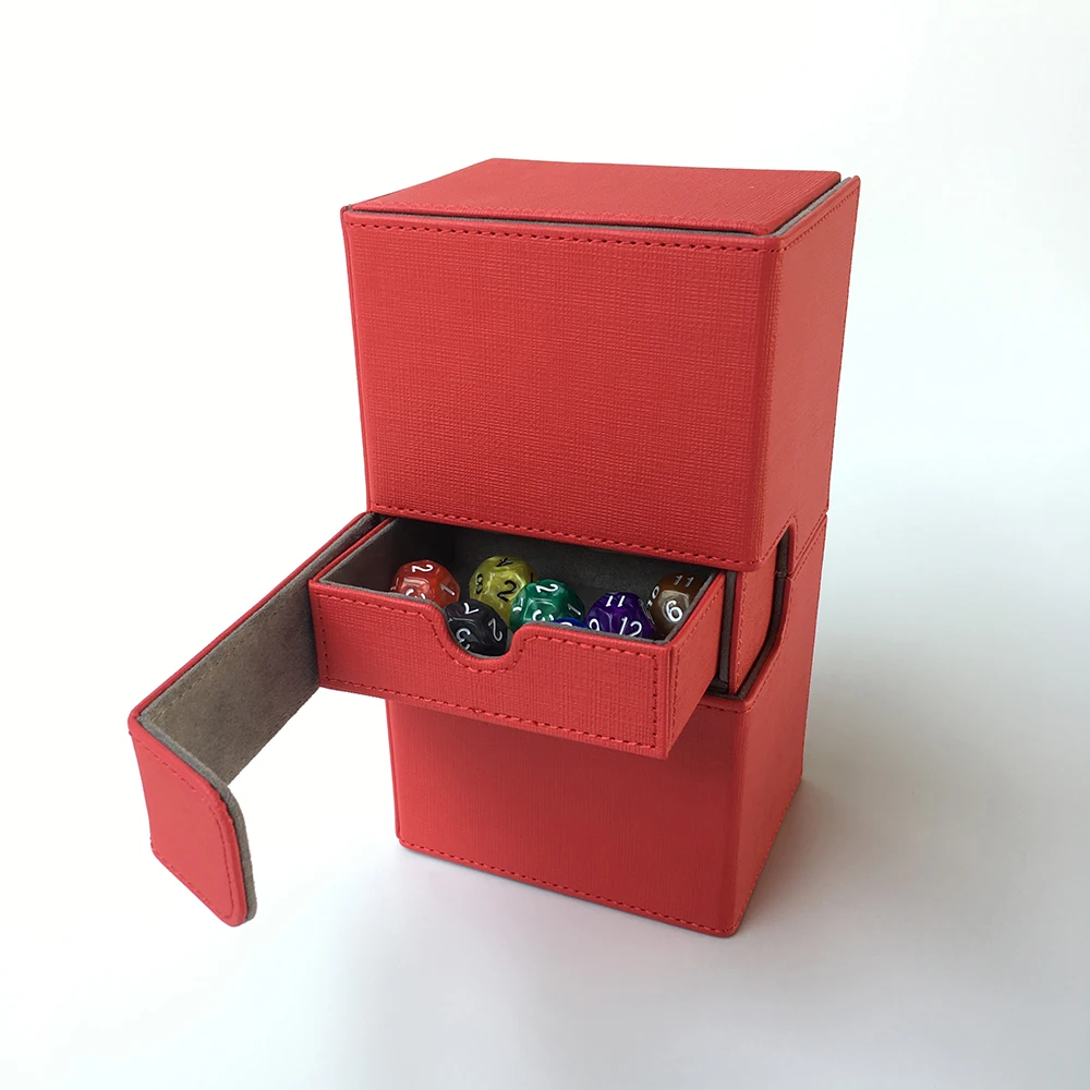 Большой размер Mtg Pokenmon Yugioh Deck Box чехол для карт чехол для настольной игры коробка для карт: черный и зеленый цвет
