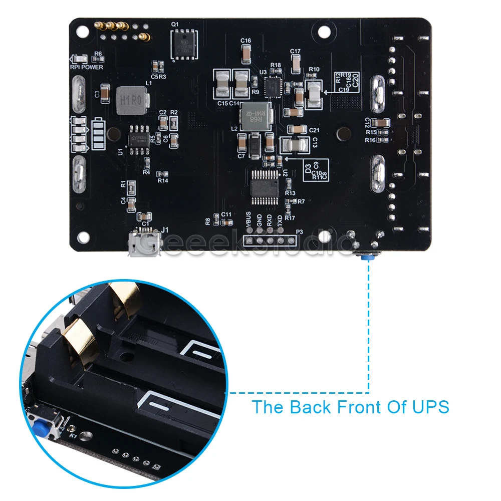 Dispositivo de Alimentação Usba para Raspberry Bateria para Não 3b + - Compatível com 18650 Novo Estendido Dois Porta pi 4 b - 3b Incluir Ups - Imagem 4