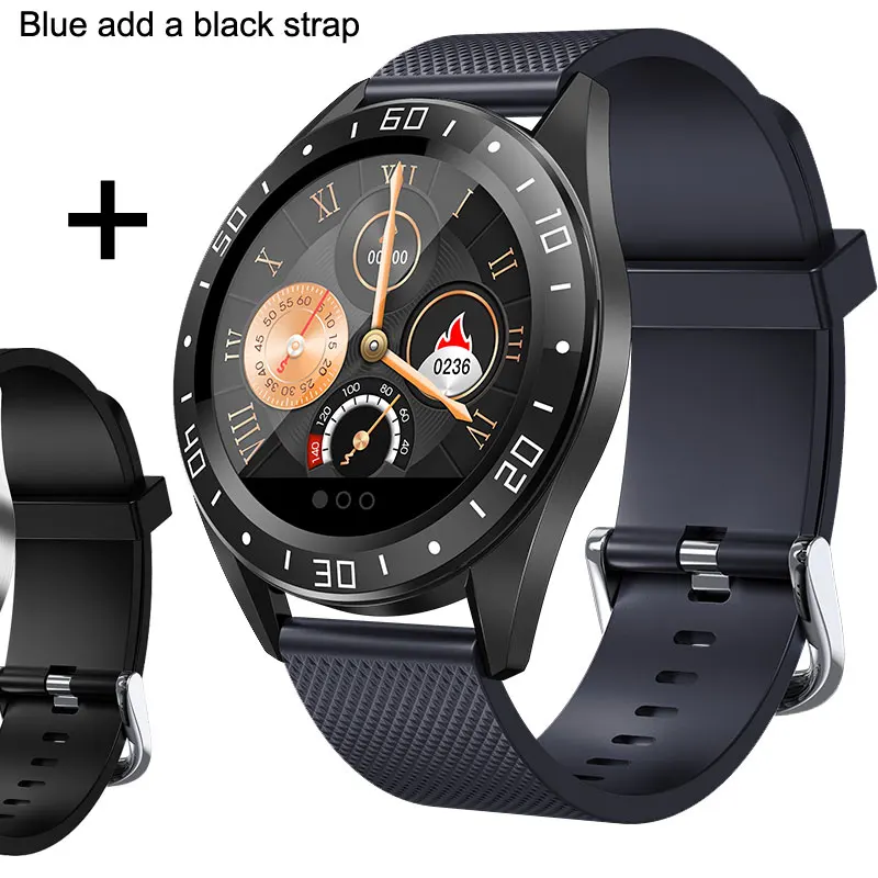 Blue Add a black Умный Браслет для измерения уровня кислорода в крови BP HRV сердечного ритма женские Смарт-часы мужские спортивные водонепроницаемые трекер для сна для huawei - Цвет: Blue Add a black