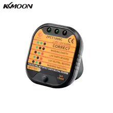 KKMOON Professional Safety Line Detector Ground Circuit Switch Safety Electroscope Leakage Plug Polarity Detection Socket Tester