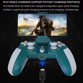 

NEW Gamepad Type-C Fast Charging Telescope Phone Clip Sensitive Game Handle Gamepad Telescope Phone Holder Six-Axis Gyroscope