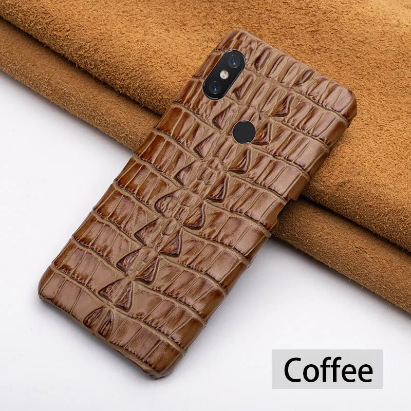 Чехол для телефона для Xiaomi mi 9 8 se 9T A1 A2 A3 lite Y3 Poco F1 головы крокодила текстура чехол для Red mi 6 6a 7a Note 4 4x5, 6, 7, 8 Pro - Цвет: Coffee Tail