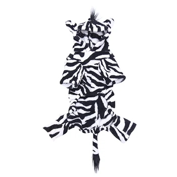 

Hoodie Dog Clothes Thickened Warm Party Soft Zebra Costume Puppy Autumn Winter Cat Funny Daily Gift Cute Pet Supplies