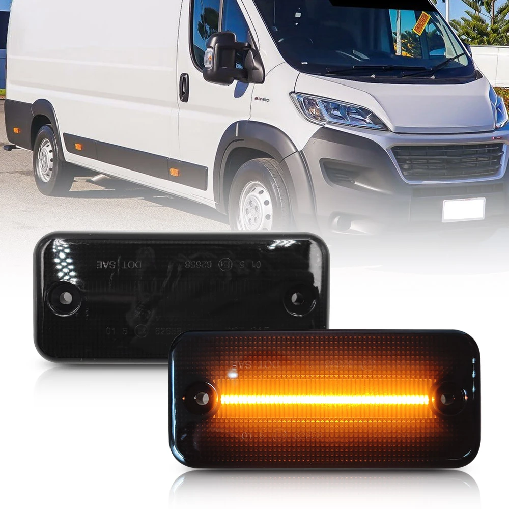 2pcs Led Side Marker Light Turn Signal Blinker Lamp For Fiat Ducato