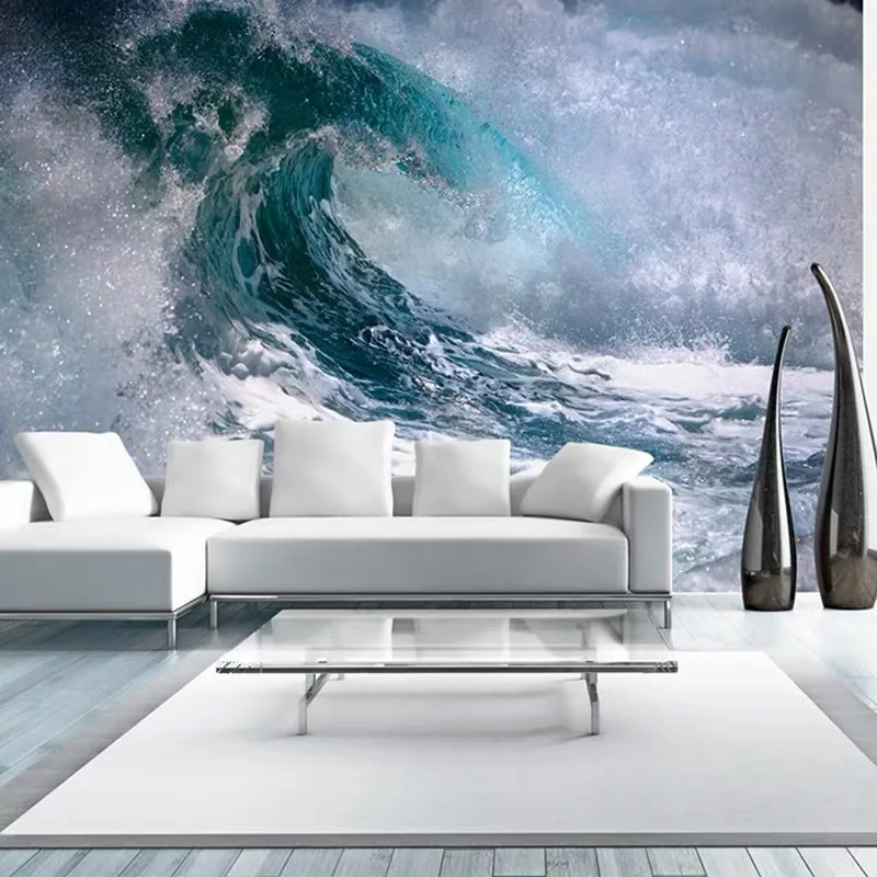 

Bacaz Custom Photo Wallpaper 3D Abstract Scenery Sea Living Room Sofa TV Background Wall Covering Mural Wallpapers For Wall