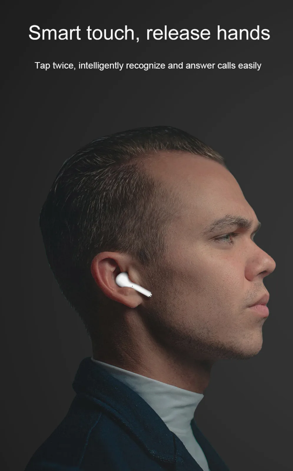 Бинауральная Bluetooth 5,0 музыка Smart AI Voice In-Ear Спортивная bluetooth-гарнитура предназначена для спорта простая и модная F816