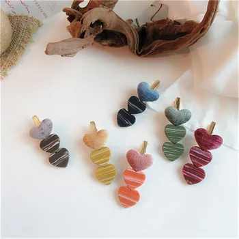 

Perfect 1PC Korean Retro Love Hairpin Frosted Plush Heart Shape Hair Clip Barrette Fashion Hairpin Women Beauty Hair Accessories