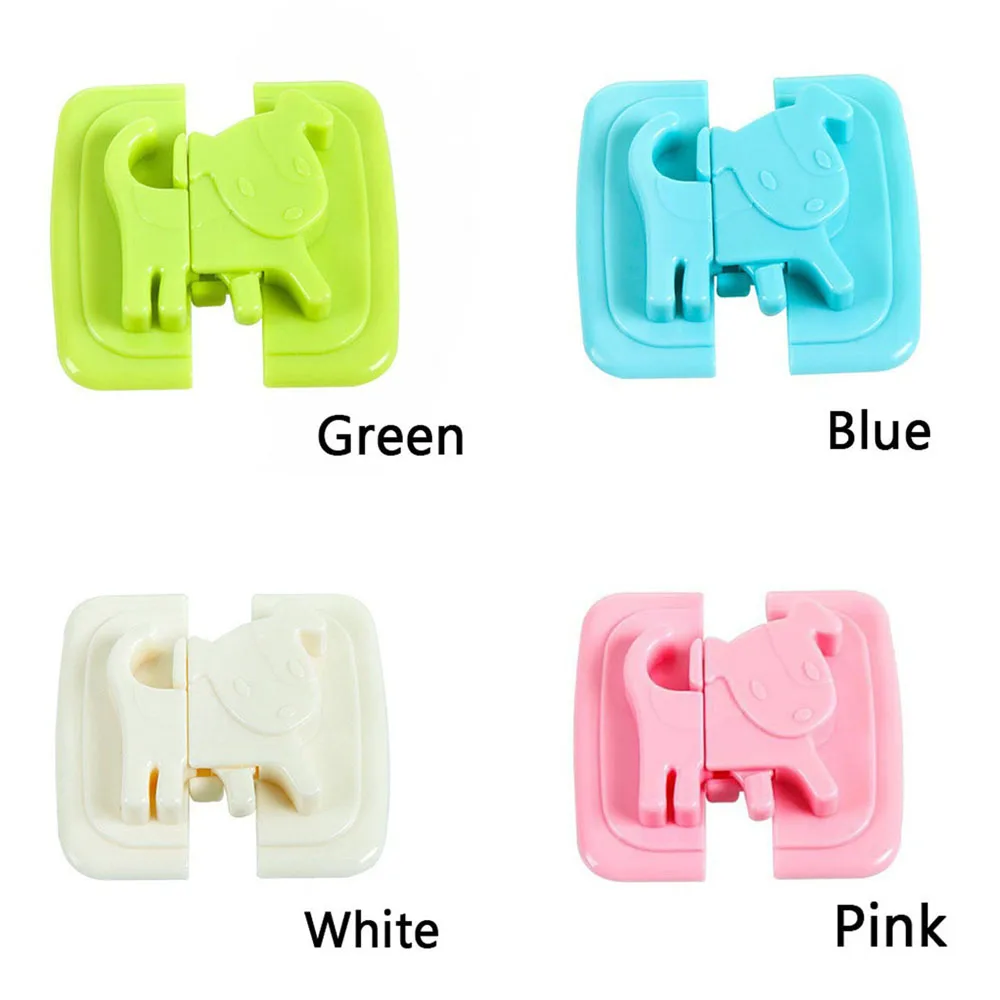 1pcs Cartoon Dog Plastic Safe Refrigerator Lock Adhesive-Self Cupboards Cabinets Drawer Lock Kids Protection