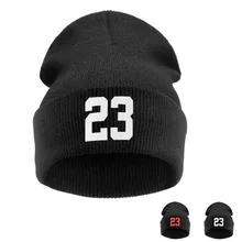 Модные высококачественные зимние шапки бини "23" Быки спортивные для женщин/мужчин вязаная шапка с буквенным принтом шапка Gorros 3 цвета