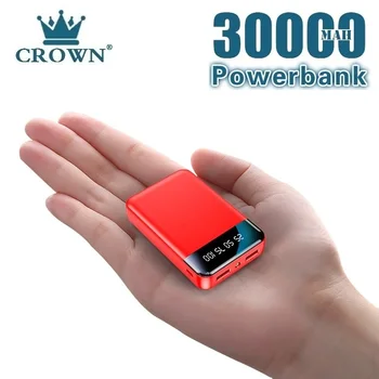 モバイル電源銀行30000mahフルスクリーン3USBポータブルアウトドア緊急急速充電外部バッテリーサムスンxiaomi iphone