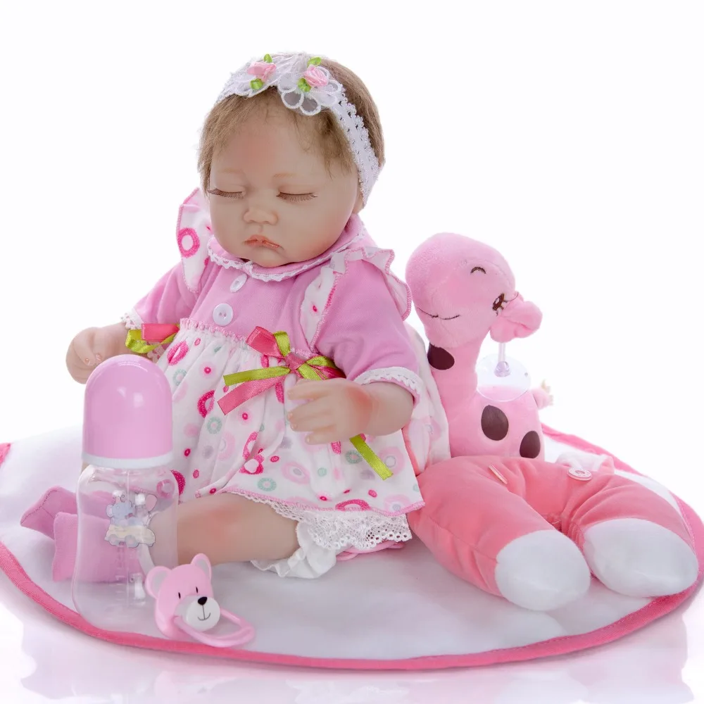 KEIUMI закрытые глаза Reborn Baby выглядит как спящие куклы силиконовые виниловые Детские Reborn Boneca новые оригинальные подарки для сна игрушки 43 см